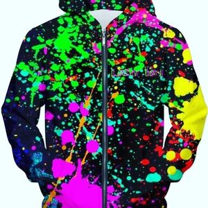 Lazer bay splatter hoodie.